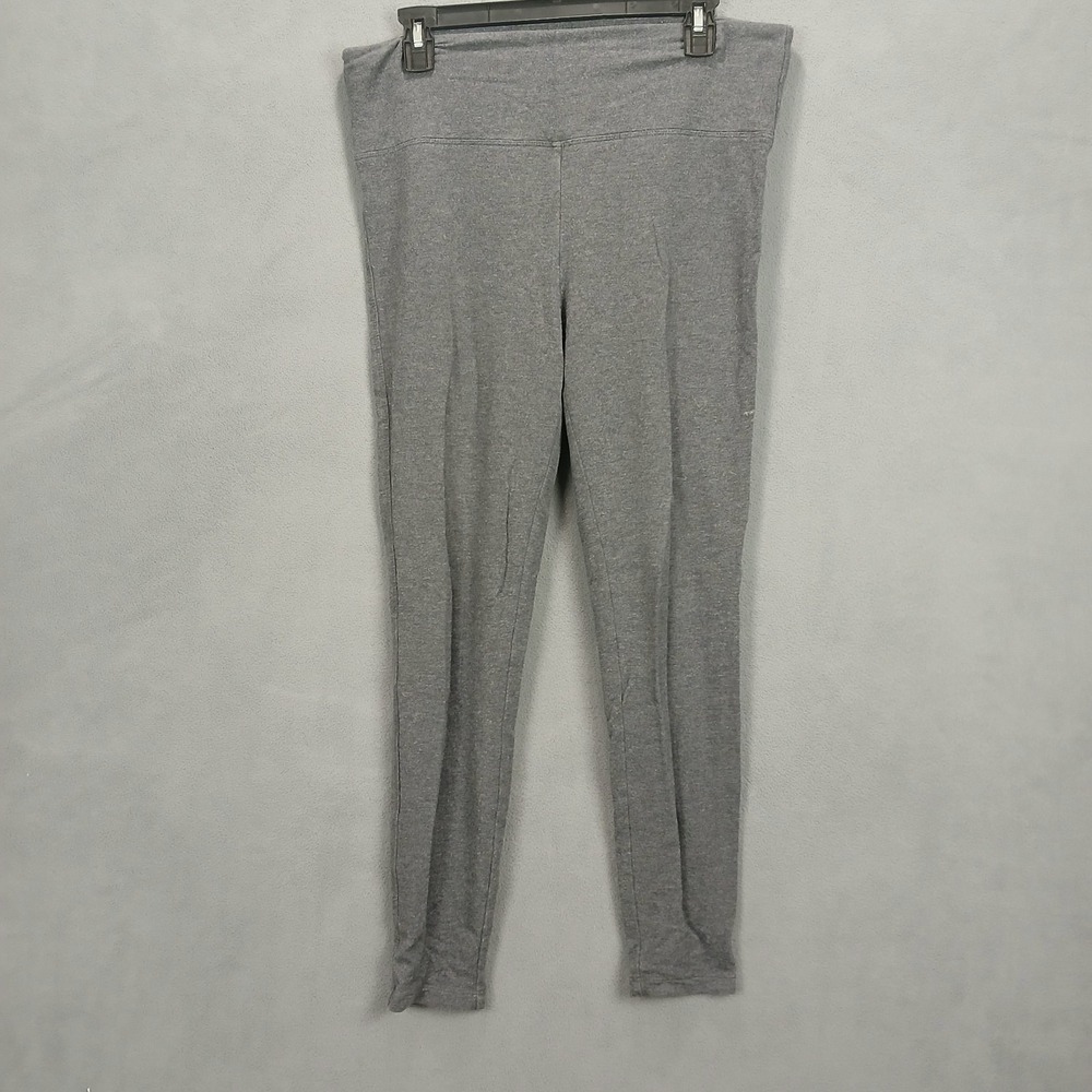 Max & Mia Leggings Womens Large Heather Gray Cotton Stretch Skinny Leg Workout